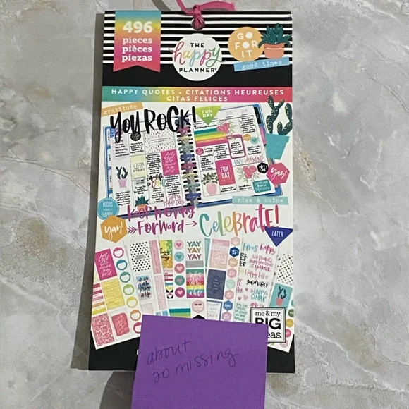 Set of 2 - The Happy Planner Stickers - Squad Life & Happy Quotes - Picture 4 of 5